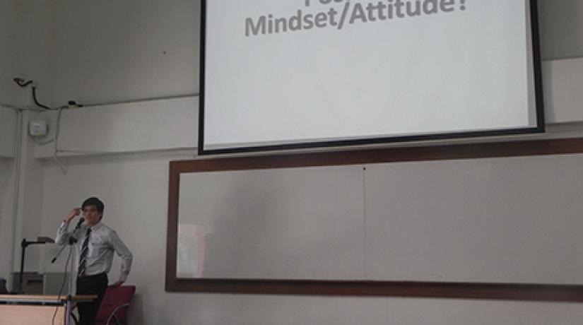  GUEST SPEAKER: Assoc Prof Ir Dr Jimmy Mok, Dean of Faculty of Engineering, Technology and Built Environment (FETBE) at the Positive Mind-set talk.