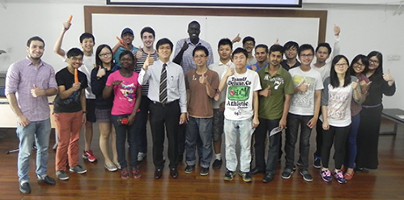  GROUP PHOTO: Assoc Prof Ir Dr Jimmy Mok joined by the engineering students for a group photo.