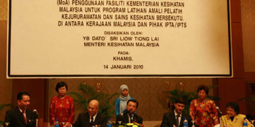 The signing of the Memorandum of Agreement