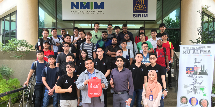 Group photo with UCSI’s Faculty of Engineering, Technology and Built Environment Lecturer, Shahid Manzoor and Fadli Fuad from NMIM.