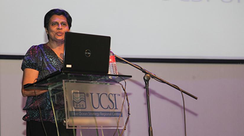  LEADING THE WAY: Assoc Prof Jeya Devi Coomarasamy spoke of the importance of clinical practice for the nursing profession in her speech.