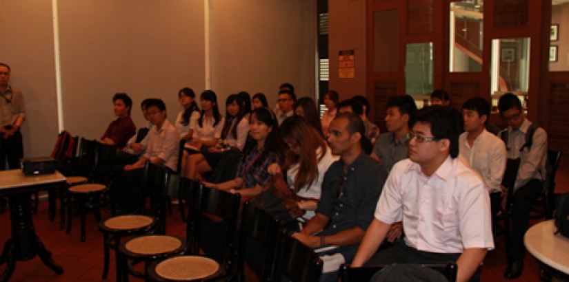 TOTAL FOCUS: UCSI University students listening attentively to the presentation by Old Town White Coffee’s representative.