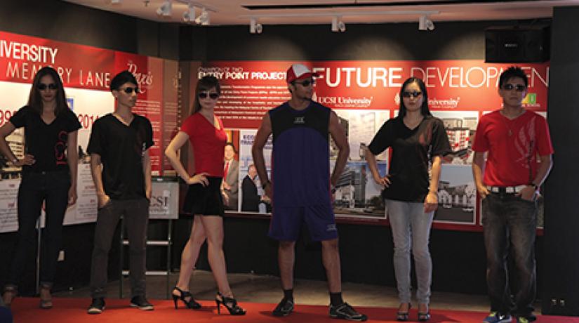  UCSI’s models showcasing some of the sunglasses offered at the UCSI Optometry Centre. Brands available include Chloé, Markus T and ic! Berlin.