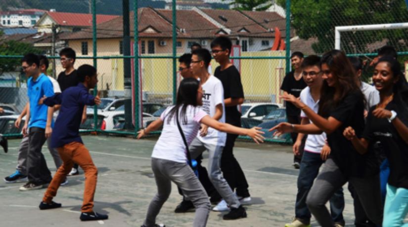  Fun and Games - Student having group games during the Second day of Orientation.