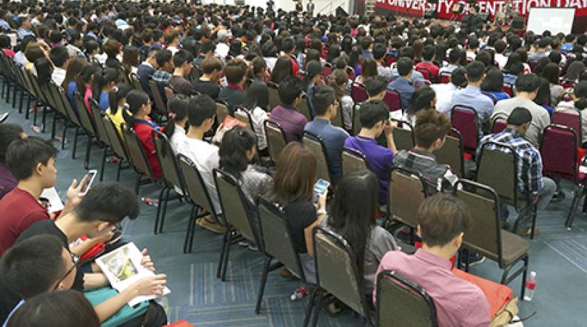  THE NEWCOMERS: Over 900 new students attended the Orientation Day