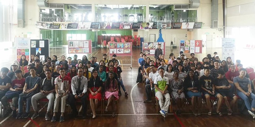 A group photo with participants, speakers and organisers of the Mental Health Campaign. 