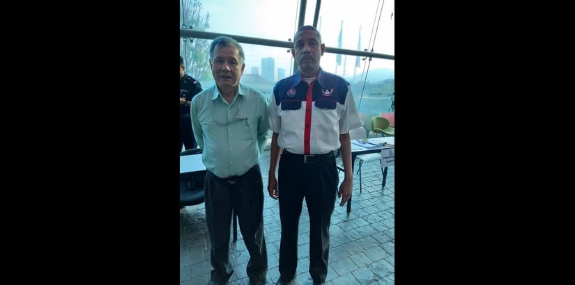 (left to right) UCSI Group Security Manager, Harry Lau and UCSI Group Legal Advisor, Abu Bakar Jalaluddin at the event.
