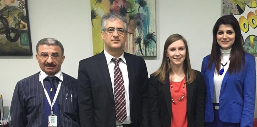 (l to r): Assistant Professor Dr Ammar Al-Talib, Professor Tchanguiz Razban, Sirana Girard and Assistant Professor Dr Mastaneh Mokayef.