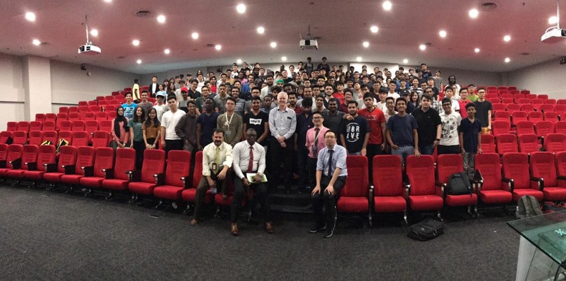 Group photo of the lecture by Professor Dr David Mee.