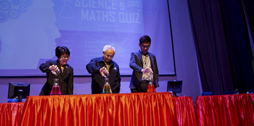  ACADEMIC SUPPORT: (left-right) The Centre’s director, Asst Prof Dr Tan; Senior Prof Dato’ Dr Khalid Yusoff, UCSI’s Vice-Chancellor and President and Willie Tan, Vice-President of the Student Enrolment Centre during the opening ceremony.