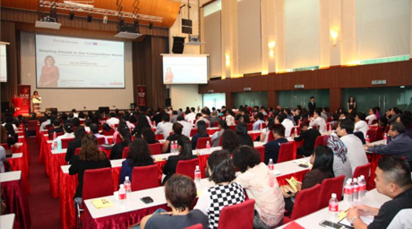 FULL HOUSE: The hall was packed with participants from a range of industries and fields as Tan Sri Rafidah shared her insights on how to enhance Malaysia's competitive edge in the industry.