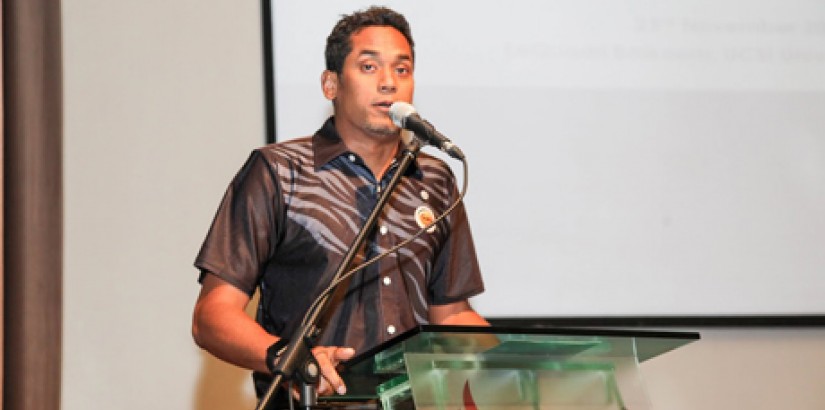  THE VOICE OF YOUTH: Malaysia’s Youth and Sports Minister, Khairy Jamaluddin speaking at the latest Rise Up with Leaders series by UCSI Scholars’ Circle.