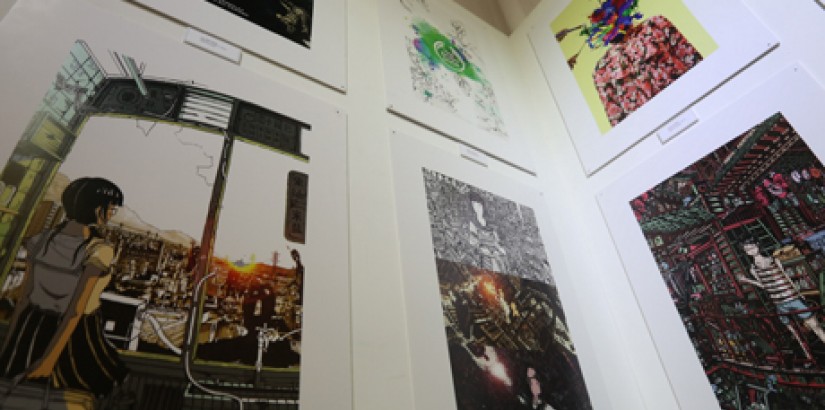 Artworks by graphic design students.