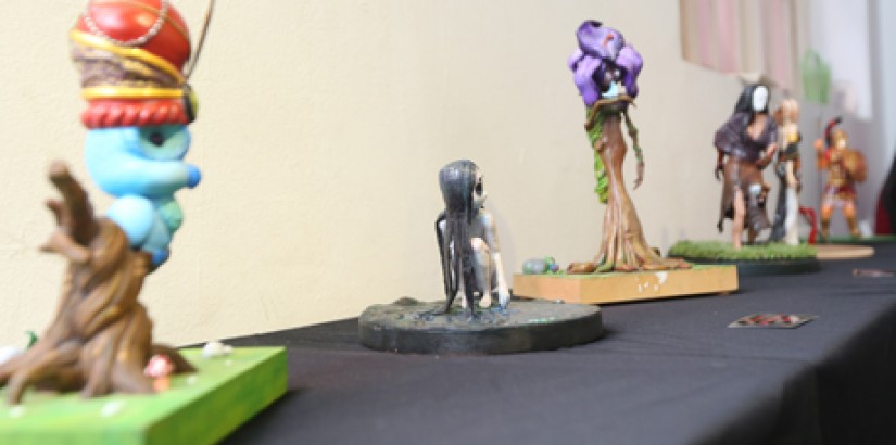 Miniature sculptures by 3D animation design students.