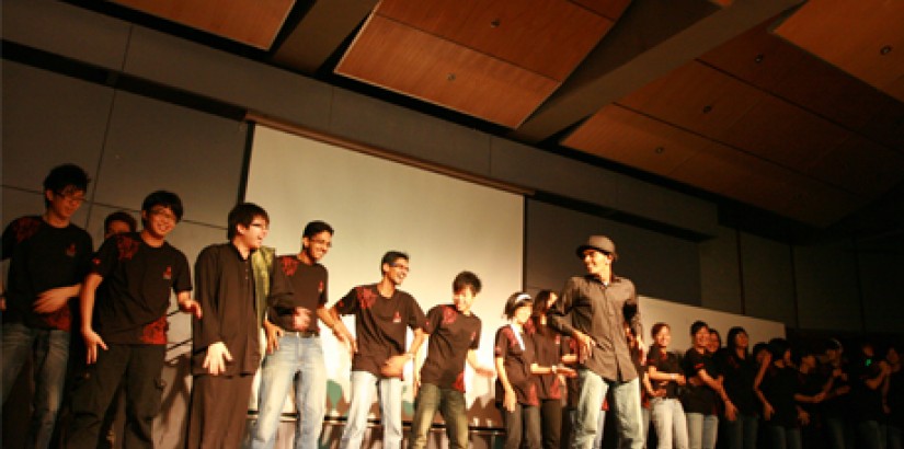 Students of the A-level Academy performing the final dance