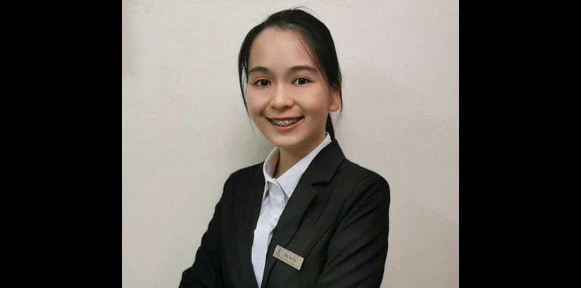 Teh Xin Ee, a member of the team from UCSI University's Bachelor of Hospitality Administration programme won third place at the HTMi student Forum 2021 Innovation Challenge.