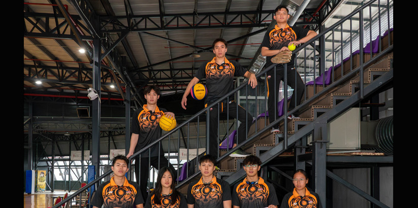 UCSI athletes gearing up for the 33rd SEA Games in Bangkok. Bottom row (from left): Khiew Tze Yean, Chong Xin Lin, Khiew Hoe Yean, Lim Yin Chuen, Teo Sze Hui. Top row (from left): Julius Abbas Ferdinand Janting, Teo Zun Jet, Lee Ye Tong.
