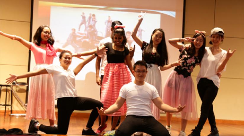  CREATIVITY SHOWCASE: Students remaking the musical romantic comedy-drama film, Grease, starring John Travolta.