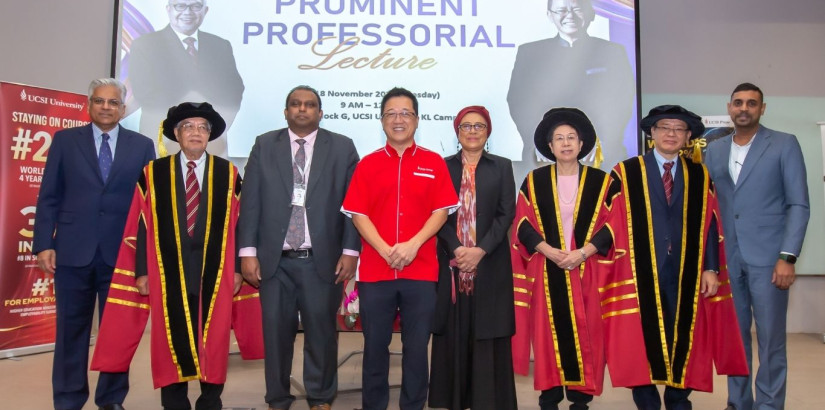 UCSI Faculty of Engineering, Technology and Built Environment Academician Prof Dato’ Dr Ahmad Ibrahim (second from left); UCSI Institute of Music Senior Prof Dr P’ng Tean Hwa (second from right).