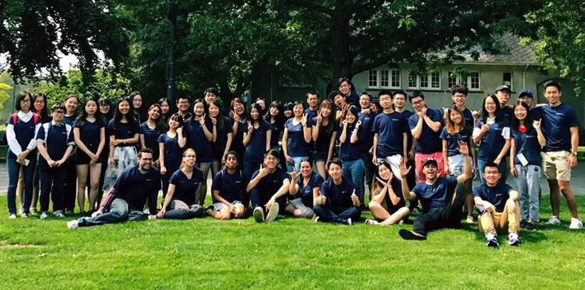 Class photo of course mates in University of British Columbia.