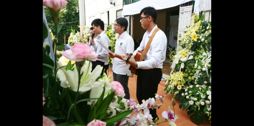 Prayer group singing songs of praise