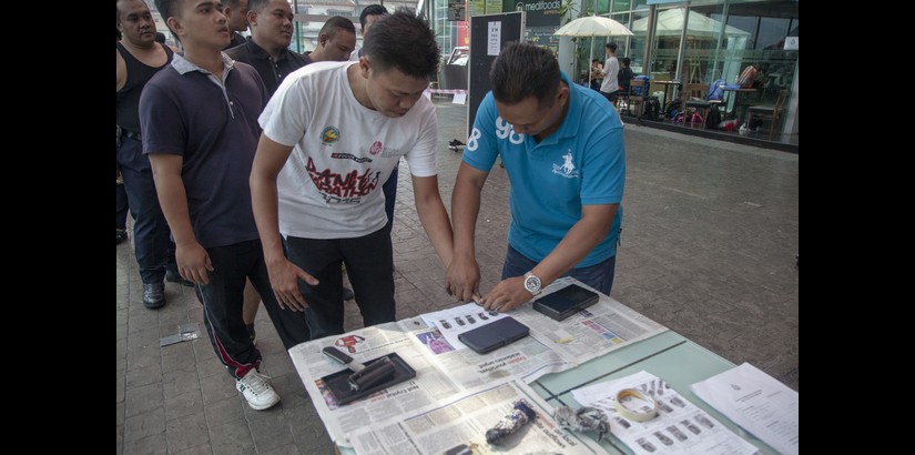 Finger printing procedure for candidates.