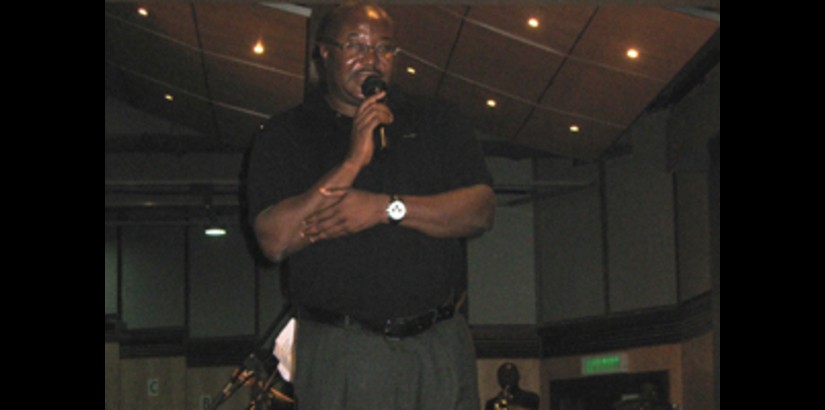 Dr. Opabola, the choir’s advisor, addressing the audience
