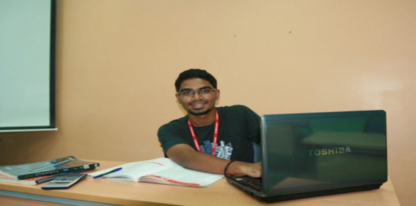  FULL FOCUS: UCSI University student Ruel Abarrow in the midst of studying for the A-level examination.