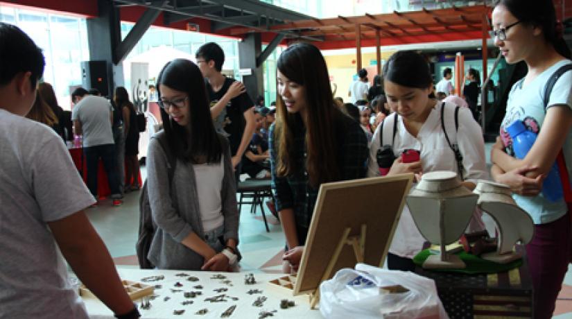  JEWELLERY FOR CHARITY: Students were seen visiting the handmade jewellery booth.