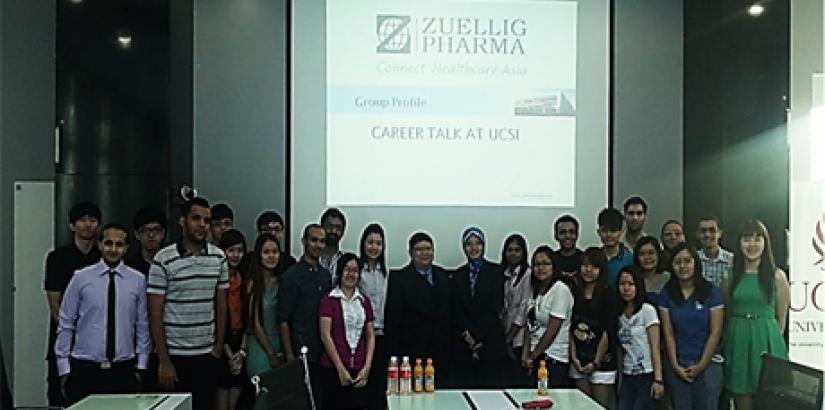 Group Portrait: Mr Daniel Tan from Zuellig Pharma along with students and lecturers from UCSI University during the recent career talk.