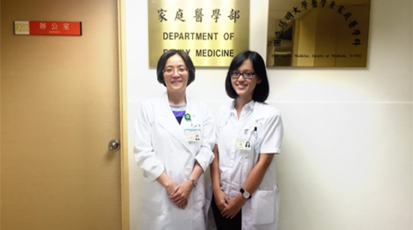 Yan (left) pictured with her supervisor, family medicine specialist Dr Chang Hsiao-Ting.