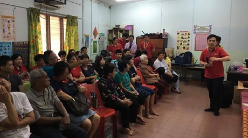 The enthusiastic villagers who turned up for the educational talk on obesity