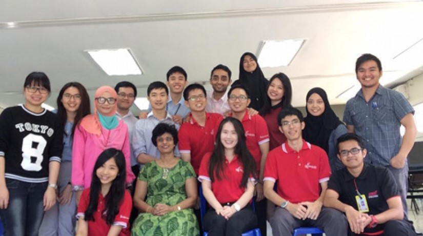 The community medicine posting class with their supportive module coordinator, Associate Professor Dr Retneswari Masilamani (front row, second from left).