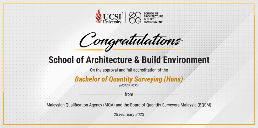 Bachelor of Quantity Surveying Full Accreditation