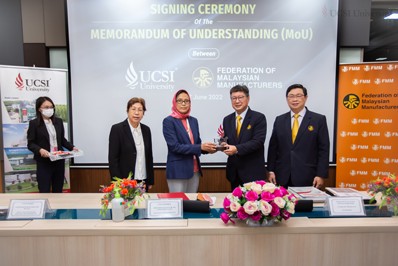 MoU Signing Ceremony between UCSI University and Federation of Malaysian Manufacturers