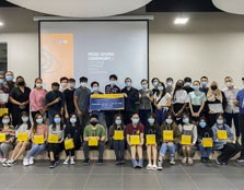 Elida Wong (10th from left) and winner of the Caring For Sight Campaign Design Competition, Kenny Lee (11th from left) with other attendees of the L'Occitane prize giving ceremony at UCSI University, Kuala Lumpur campus.