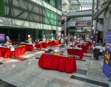 All 18 contestants of 2020 Hansik Cooking Contest <Global Taste of Korea> preparing their stations before the event. 