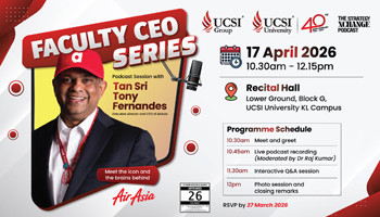Faculty CEO Series podcast session with Tan Sri Tony Fernandes