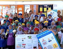 Little chefs of KidChen Study that was held at Sekolah Kebangsaan Bangsar, Kuala Lumpur