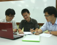  FAMILY TIES (From left): Brothers Dan, David and Daniel Soo bouncing ideas and suggestions off each other for their assignments.