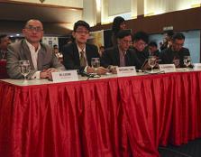  THE JUDGES: Liow, Tan, Kashminder, Tai and Syukran during the judging session of the Entrepreneurship Building Project organised by UCSI University’s Faculty of Business and Information Science.