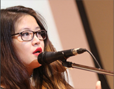 First-year student Gwendoline Esther Hay Ai Yin performed three original poems at UCSI University's poetry slam competition, impressing the judges and audience alike to win the first runner-up prize.