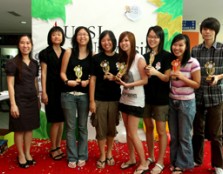 The winning team at the prize-giving ceremony