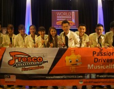  ALL SMILES: Fresco Harmonica – including its founders and UCSI alumni Evelyn Choong and Aiden Soon (sixth and seventh from left, respectively) – posing for a group shot at the World Harmonica Festival in Trossingen, Germany after netting multiple wins.