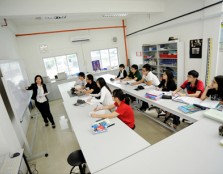  GCE A Level students listening intently during a face-to-face session with a Centre for Pre-U Studies Chemistry Lecturer