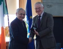 Senior Professor Dato’ Dr Khalid, Vice-Chancellor and President, UCSI University welcomed by Dr Barry O’Connor, Registrar and Vice-President for Academic Affairs at the Cork Institute of Technology.