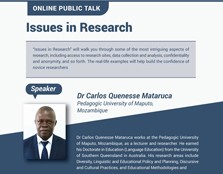 Online Public Talk: Issues In Research