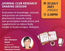Journal Club Research Sharing Session with Khairyani Khalid!