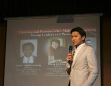 ENGAGING SPEAKER: Dato’ Justin Leong sharing his view that university life is an important time as it shapes values.