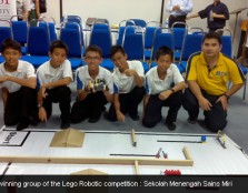 The winning group of the Lego Robotic competition: Sekolah Menengah Sains Miri